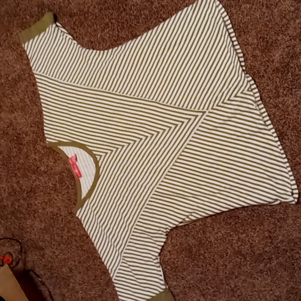 Olive Striped Top